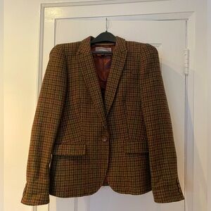 Johnston & Murphy Wool Plaid Blazer